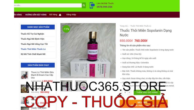 Không Nên Mua Thuốc Mê Hàng Giả Lừa Đảo Copy Hình Ảnh