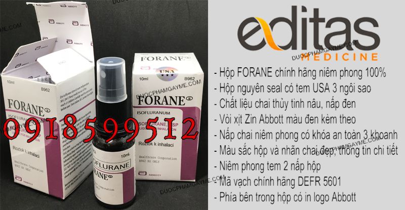 Thuốc mê dạng xịt cực mạnh Forane giá rẻ chính hãng Thuốc mê dạng xịt cực mạnh Forane chính hãng