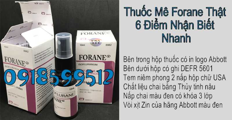 Hướng dẫn sử dụng thuốc mê dạng xịt forane cực mạnh