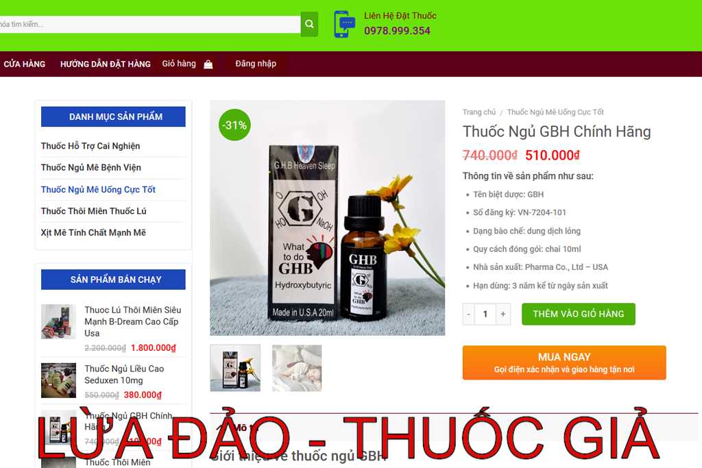 Không Nên Mua Thuốc Mê Hàng Giả Lừa Đảo Copy Hình Ảnh